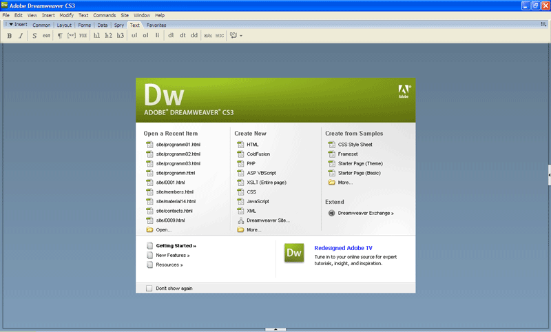 Руководство Adobe Dreamweaver Cs3